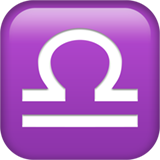 Waage (Sternzeichen) as rendered by Apple