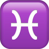 Segno zodiacale dei Pesci as rendered by Apple