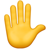 mano alzata as rendered by Apple