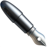 black nib as rendered by Apple