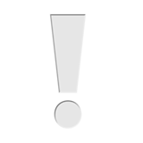 white exclamation mark as rendered by Apple