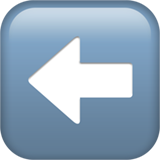 Pfeil nach links as rendered by Apple