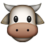 Cow Face as drawn by Apple in iOS 5.0