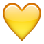 Yellow Heart as drawn by Apple in iOS 5.0
