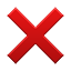 Cross Mark as drawn by Apple in iOS 5.0