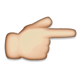 Backhand Index Pointing Right, the previous design