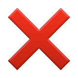 Cross Mark as drawn by Apple in iOS 6.0