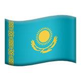 Flag: Kazakhstan as drawn by Apple in iOS 8.3