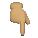 Backhand Index Pointing Down: Medium Skin Tone, the design in this release