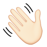 Waving Hand: Light Skin Tone, the design in this release