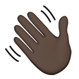 Waving Hand: Dark Skin Tone, the design in this release
