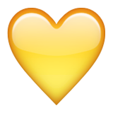 Yellow Heart as drawn by Apple in iOS 8.3