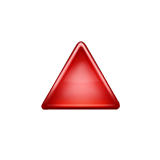 Red Triangle Pointed up as drawn by Apple in iOS 8.3
