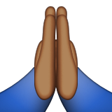 Folded Hands: Medium-Dark Skin Tone, the design in this release
