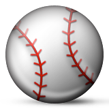 Baseball as drawn by Apple in iOS 8.3