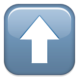 Up Arrow as drawn by Apple in iOS 8.3