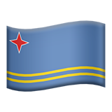 Flag: Aruba as drawn by Apple in iOS 9.0