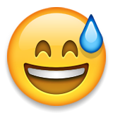 Grinning Face with Sweat, the previous design