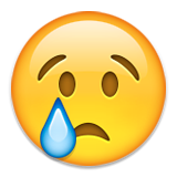 Crying Face as drawn by Apple in iOS 9.0