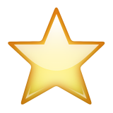 Weißer Mittelgroßer Stern as drawn by Apple in iOS 9.0