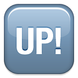 UP! Button as drawn by Apple in iOS 9.1