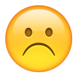 Frowning Face as drawn by Apple in iOS 9.1