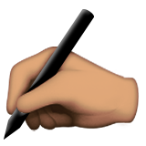 Writing Hand: Medium Skin Tone, the design in this release