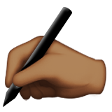 Writing Hand: Medium-Dark Skin Tone, the design in this release
