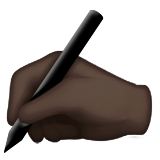 Writing Hand: Dark Skin Tone, the design in this release