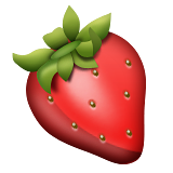 Strawberry as drawn by Apple in iOS 9.3