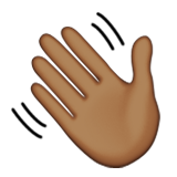 Waving Hand: Medium-Dark Skin Tone, the previous design
