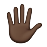 Hand with Fingers Splayed: Dark Skin Tone, the previous design