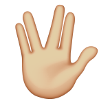 Vulcan Salute: Medium-Light Skin Tone, the previous design