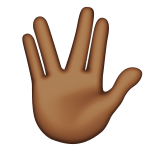 Vulcan Salute: Medium-Dark Skin Tone, the previous design