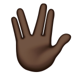 Vulcan Salute: Dark Skin Tone, the previous design