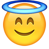 Smiling Face with Halo, the previous design