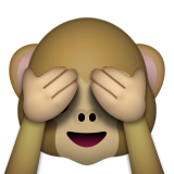 See-No-Evil Monkey as drawn by Apple in iOS 9.3