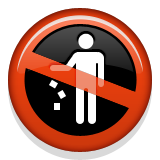 No Littering as drawn by Apple in iOS 9.3
