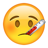 Face with Thermometer as drawn by Apple in iOS 9.3