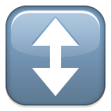 Up-Down Arrow as drawn by Apple in iOS 9.3