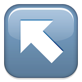 Up-Left Arrow as drawn by Apple in iOS 9.3