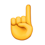 Index Pointing up as drawn by Apple in iOS 9.3