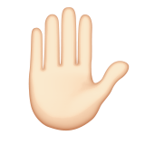 Raised Hand: Light Skin Tone, the previous design