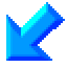 Down-Left Arrow as drawn by au by KDDI in Type D 2