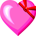 Heart with Ribbon as drawn by au by KDDI in Type D 3