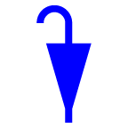 closed umbrella as rendered by au by KDDI