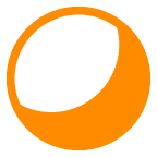 crescent moon as rendered by au by KDDI