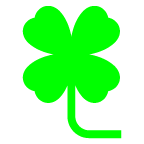 four leaf clover as rendered by au by KDDI