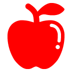 red apple as rendered by au by KDDI