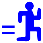 person running as rendered by au by KDDI